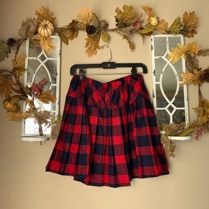 Plaid Red Skirt M/L